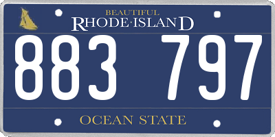 RI license plate 883797