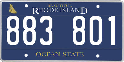 RI license plate 883801