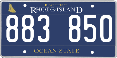RI license plate 883850