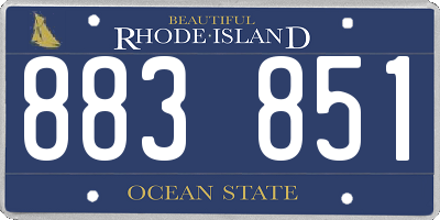 RI license plate 883851