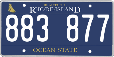 RI license plate 883877