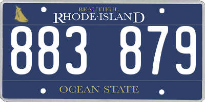 RI license plate 883879