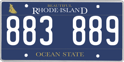 RI license plate 883889