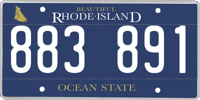 RI license plate 883891