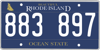RI license plate 883897