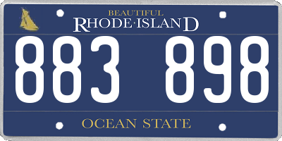 RI license plate 883898
