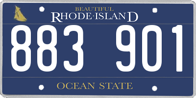 RI license plate 883901