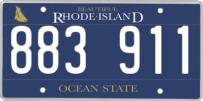RI license plate 883911