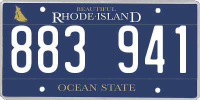 RI license plate 883941