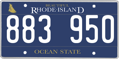 RI license plate 883950