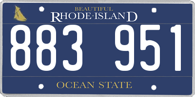 RI license plate 883951
