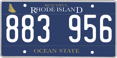 RI license plate 883956
