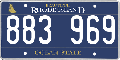 RI license plate 883969
