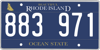 RI license plate 883971