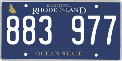 RI license plate 883977