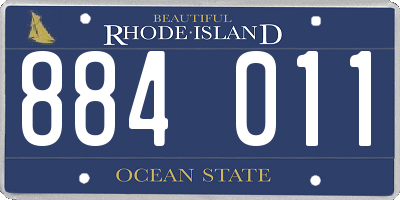RI license plate 884011