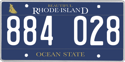 RI license plate 884028