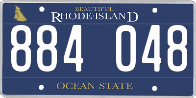 RI license plate 884048