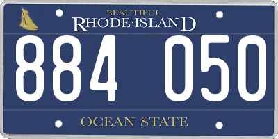 RI license plate 884050