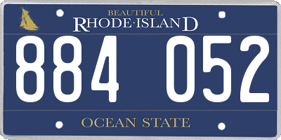 RI license plate 884052