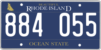 RI license plate 884055