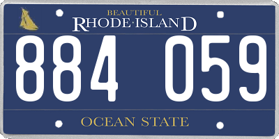 RI license plate 884059