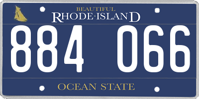 RI license plate 884066