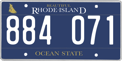 RI license plate 884071