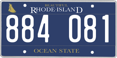 RI license plate 884081