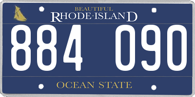 RI license plate 884090
