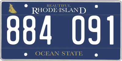 RI license plate 884091