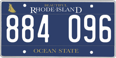 RI license plate 884096