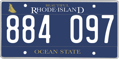 RI license plate 884097