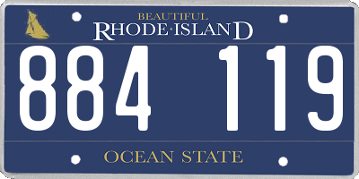 RI license plate 884119