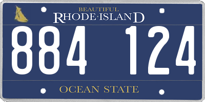 RI license plate 884124