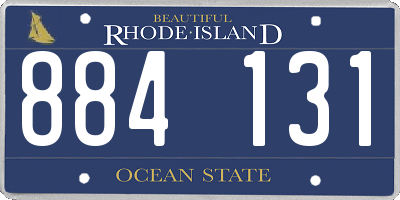 RI license plate 884131