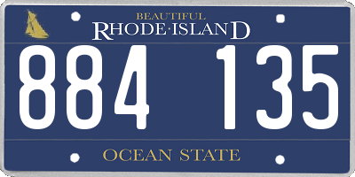 RI license plate 884135