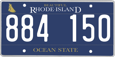 RI license plate 884150