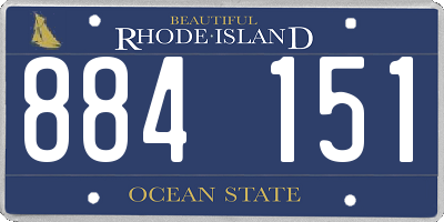 RI license plate 884151