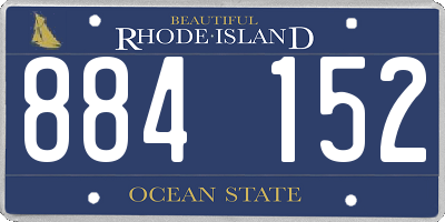 RI license plate 884152