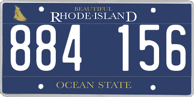 RI license plate 884156