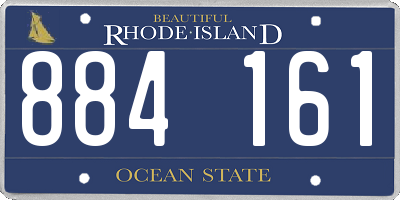 RI license plate 884161