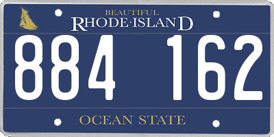 RI license plate 884162