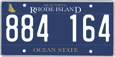 RI license plate 884164