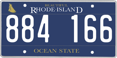 RI license plate 884166