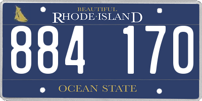 RI license plate 884170