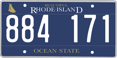 RI license plate 884171