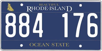 RI license plate 884176