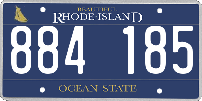 RI license plate 884185