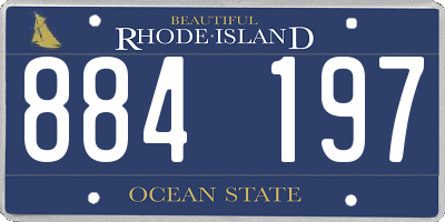 RI license plate 884197